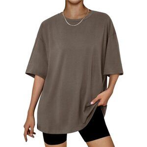 Womens Oversized Summer T Shirts Brown